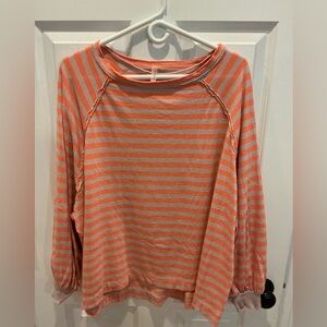 Free People FP Movement striped tshirt top sz small